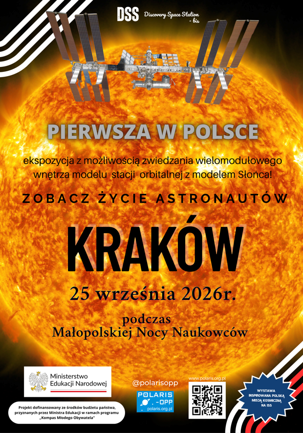 Plakat wystawy DSS-bis w IFJ PAN w Krakowie.